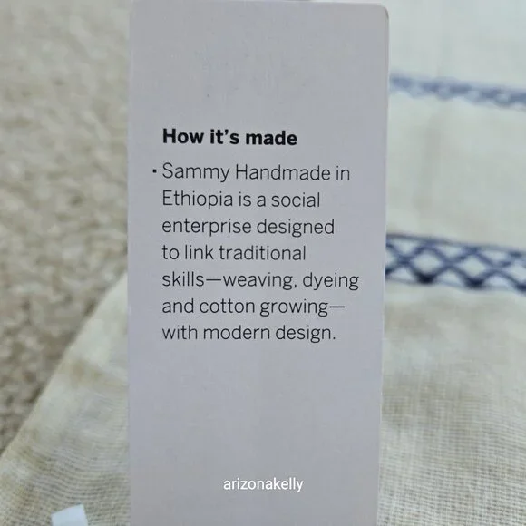 NWT Eileen Fisher Handloomed Ethiopian Artisan Cotton Scarf - Picture 9 of 16